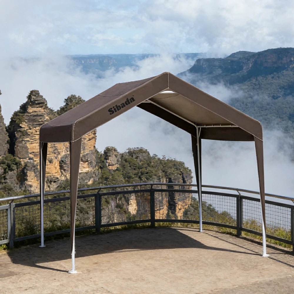 TREKKA Outdoor Pop-Up Gazebo - 3x3m Canopy Only, Reinforced Steel Frame, Waterproof & UV-Resistant Fabric, Wind-Stable Structure, Quick Assembly - Coffee