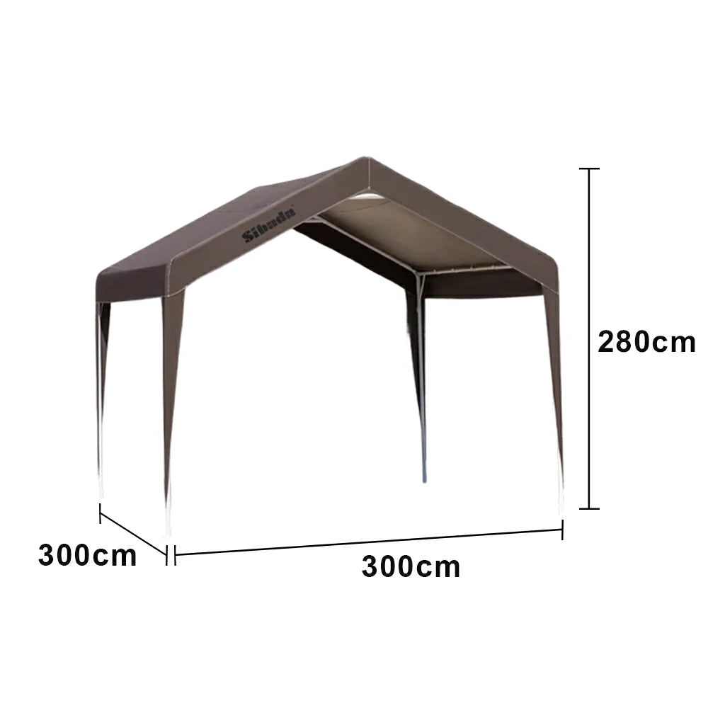 TREKKA Outdoor Pop-Up Gazebo - 3x3m Canopy Only, Reinforced Steel Frame, Waterproof & UV-Resistant Fabric, Wind-Stable Structure, Quick Assembly - Coffee