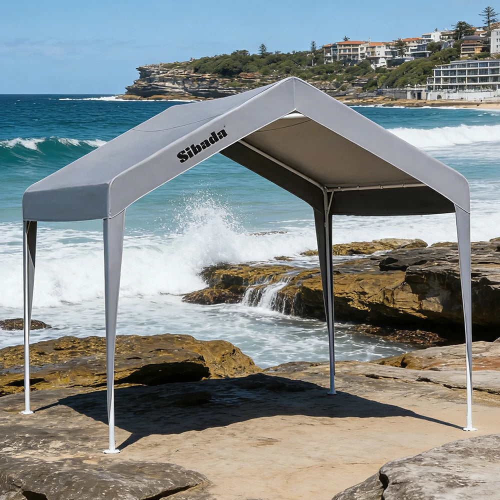 TREKKA Outdoor Pop-Up Gazebo - 3x3m Canopy Only, Reinforced Steel Frame, Waterproof & UV-Resistant Fabric, Wind-Stable Structure, Quick Assembly - Grey