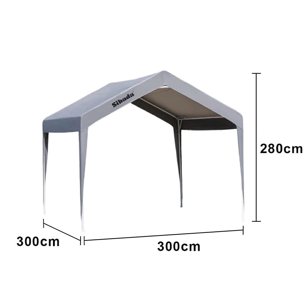 TREKKA Outdoor Pop-Up Gazebo - 3x3m Canopy Only, Reinforced Steel Frame, Waterproof & UV-Resistant Fabric, Wind-Stable Structure, Quick Assembly - Grey