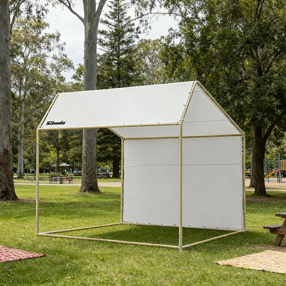 TREKKA Outdoor Pop-Up Gazebo 2/3m Canopy with Reinforced Steel Frame, Waterproof & UV-Resistant Fabric, Wind-Stable Structure, Quick Assembly - White