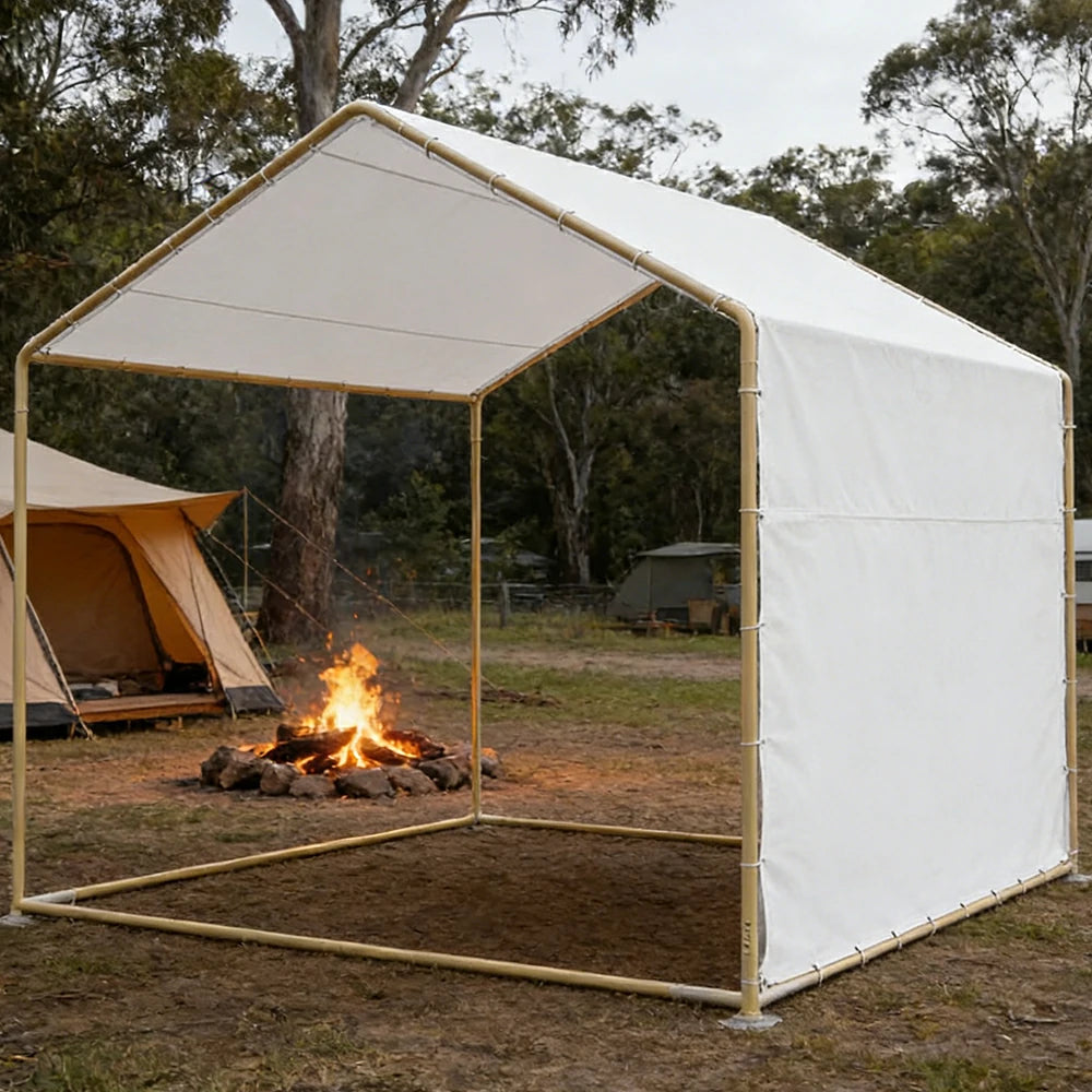 TREKKA Outdoor Pop-Up Gazebo 2/3m Canopy with Reinforced Steel Frame, Waterproof & UV-Resistant Fabric, Wind-Stable Structure, Quick Assembly - White