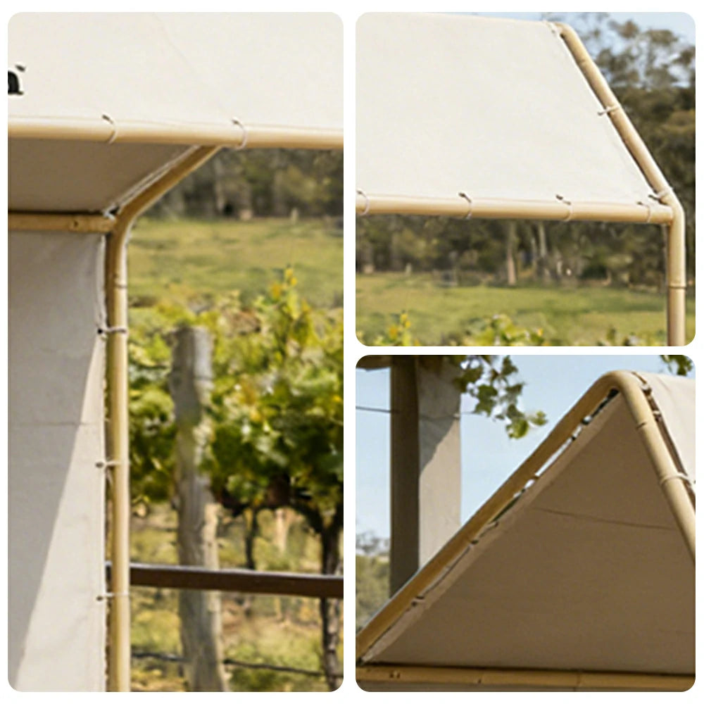 TREKKA Outdoor Pop-Up Gazebo 2/3m Canopy with Reinforced Steel Frame, Waterproof & UV-Resistant Fabric, Wind-Stable Structure, Quick Assembly - Beige