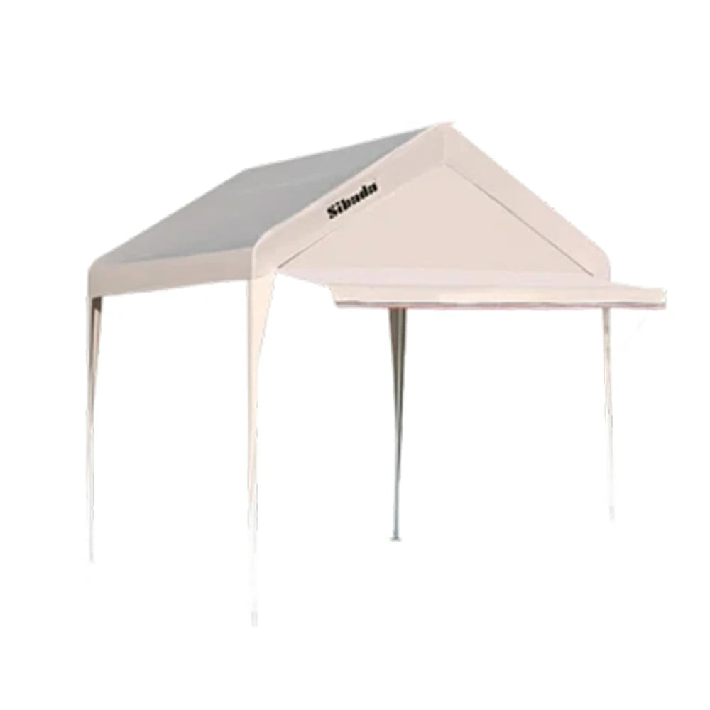 TREKKA Outdoor Pop-Up Gazebo - 3x3m Canopy Only with Straight Edge Awning, Reinforced Steel Frame, Waterproof & UV-Resistant Fabric, Wind-Stable Structure, Quick Assembly - Beige