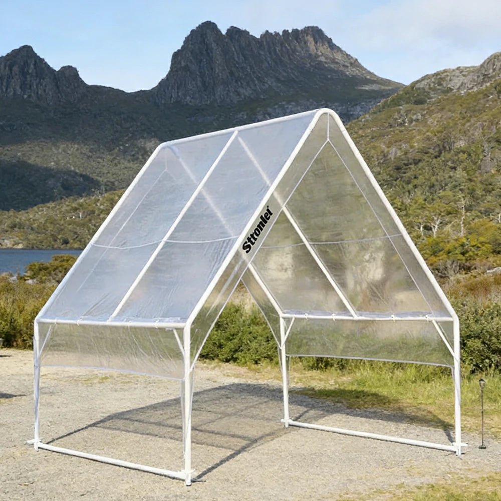 TREKKA Extra-Thick Outdoor Canopy Tent - 3x3m Fully Transparent Cover with Reinforced Steel Frame, Wind-Stable Structure, Waterproof & UV-Resistant Material - Clear