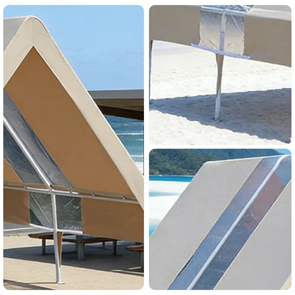 TREKKA Extra-Thick Outdoor Canopy Tent - 3x4m Cover with Single Transparent Panel, Reinforced Steel Frame, Wind-Stable Structure, Waterproof & UV-Resistant Material - Clear