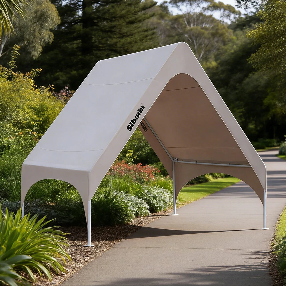 TREKKA Extra-Thick Outdoor Canopy Tent - 3x4m Cover with Dual Transparent Panels, Reinforced Steel Frame, Wind-Stable Structure, Waterproof & UV-Resistant Material - Clear