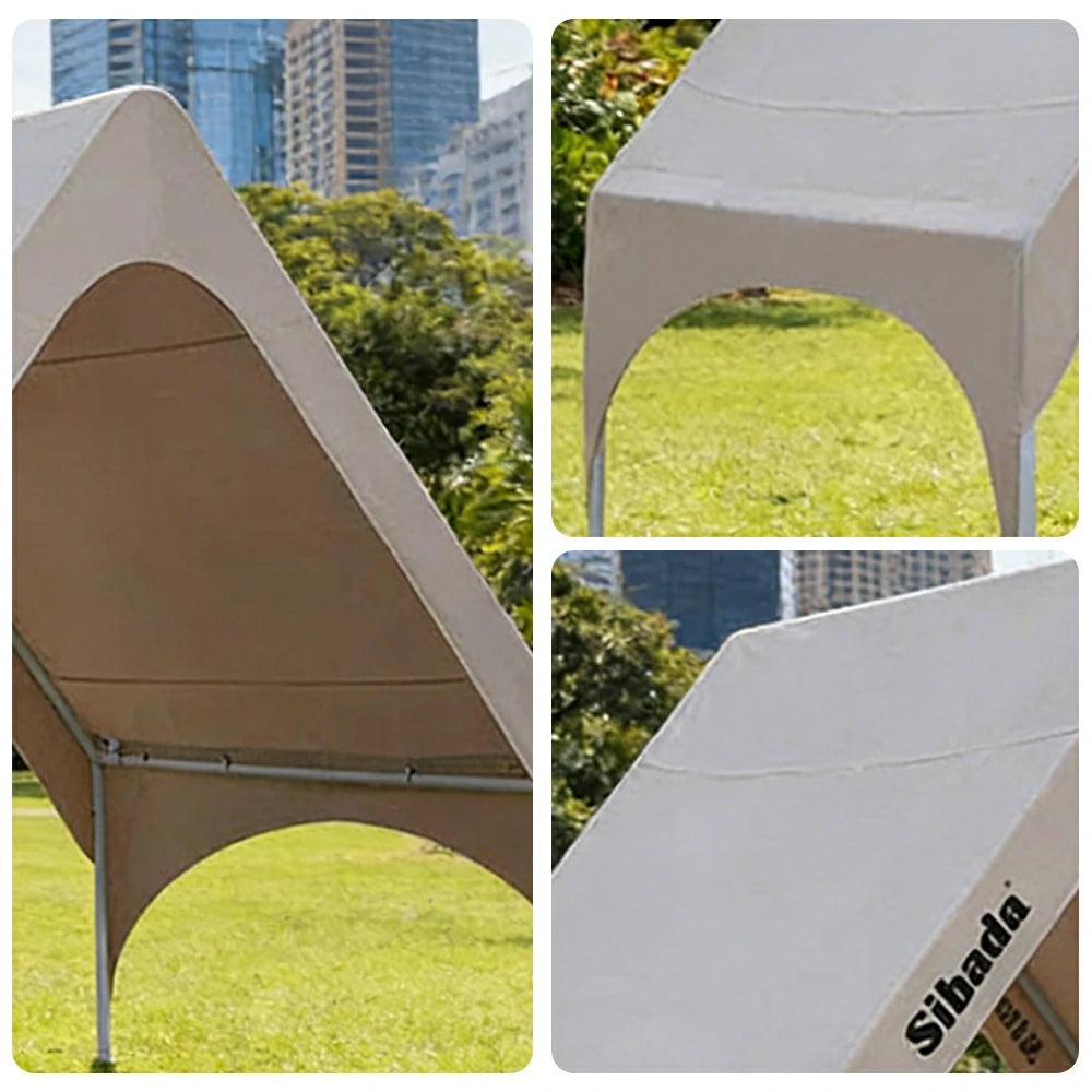 TREKKA Extra-Thick Outdoor Canopy Tent - 3x4m Cover with Dual Transparent Panels, Reinforced Steel Frame, Wind-Stable Structure, Waterproof & UV-Resistant Material - Clear