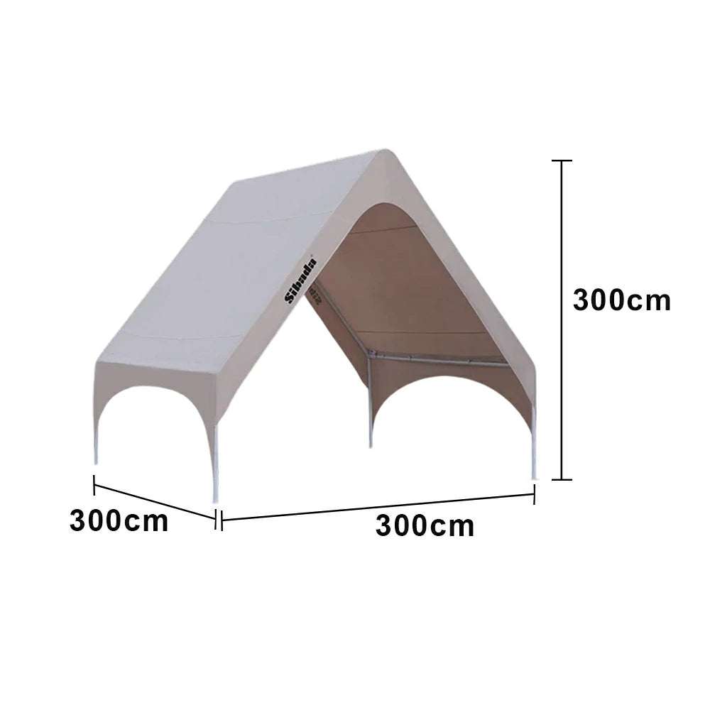 TREKKA Extra-Thick Outdoor Canopy Tent - 3x4m Cover with Dual Transparent Panels, Reinforced Steel Frame, Wind-Stable Structure, Waterproof & UV-Resistant Material - Clear