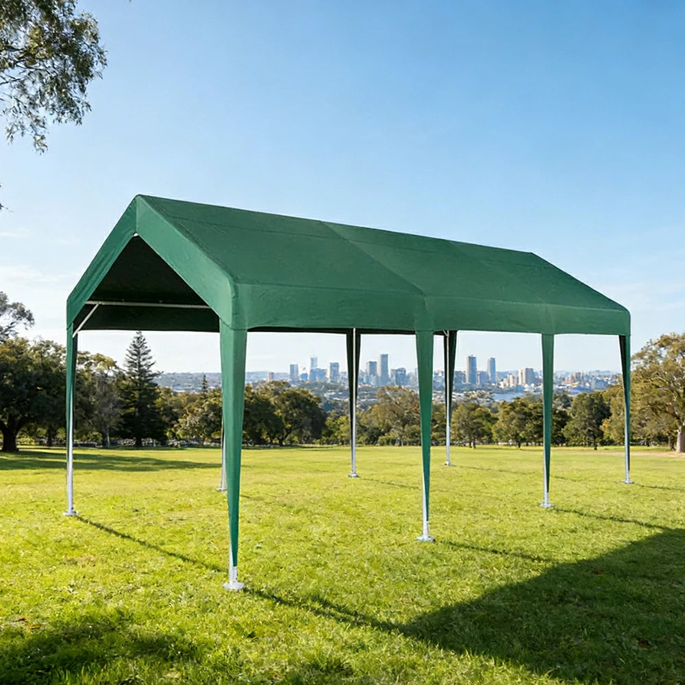 TREKKA Heavy-Duty Outdoor Canopy Tent - 3x6m Large Canopy with Reinforced Steel Frame, Waterproof & UV-Resistant Fabric, Wind-Stable Structure - Army Green