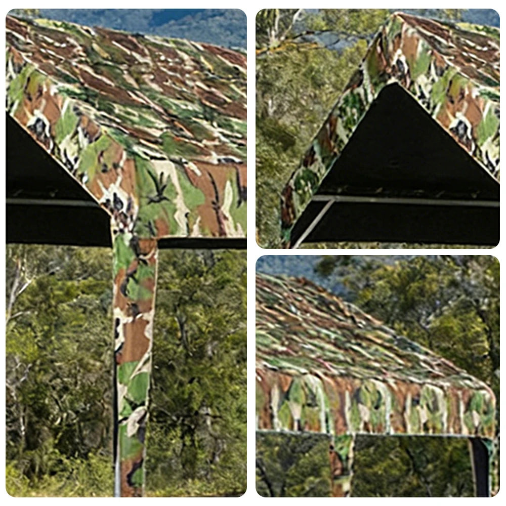 TREKKA Heavy-Duty Outdoor Canopy Tent - 3x6m Large Canopy with Reinforced Steel Frame, Waterproof & UV-Resistant Fabric, Wind-Stable Structure - Camouflage