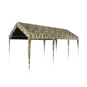 TREKKA Heavy-Duty Outdoor Canopy Tent - 3x6m Large Canopy with Reinforced Steel Frame, Waterproof & UV-Resistant Fabric, Wind-Stable Structure - Camouflage