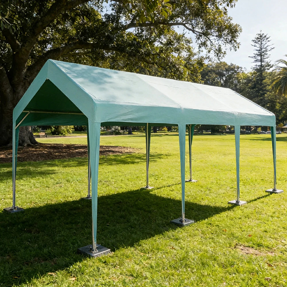 TREKKA Heavy-Duty Outdoor Canopy Tent - 3x6m Large Canopy with Reinforced Steel Frame, Waterproof & UV-Resistant Fabric, Wind-Stable Structure - Blue