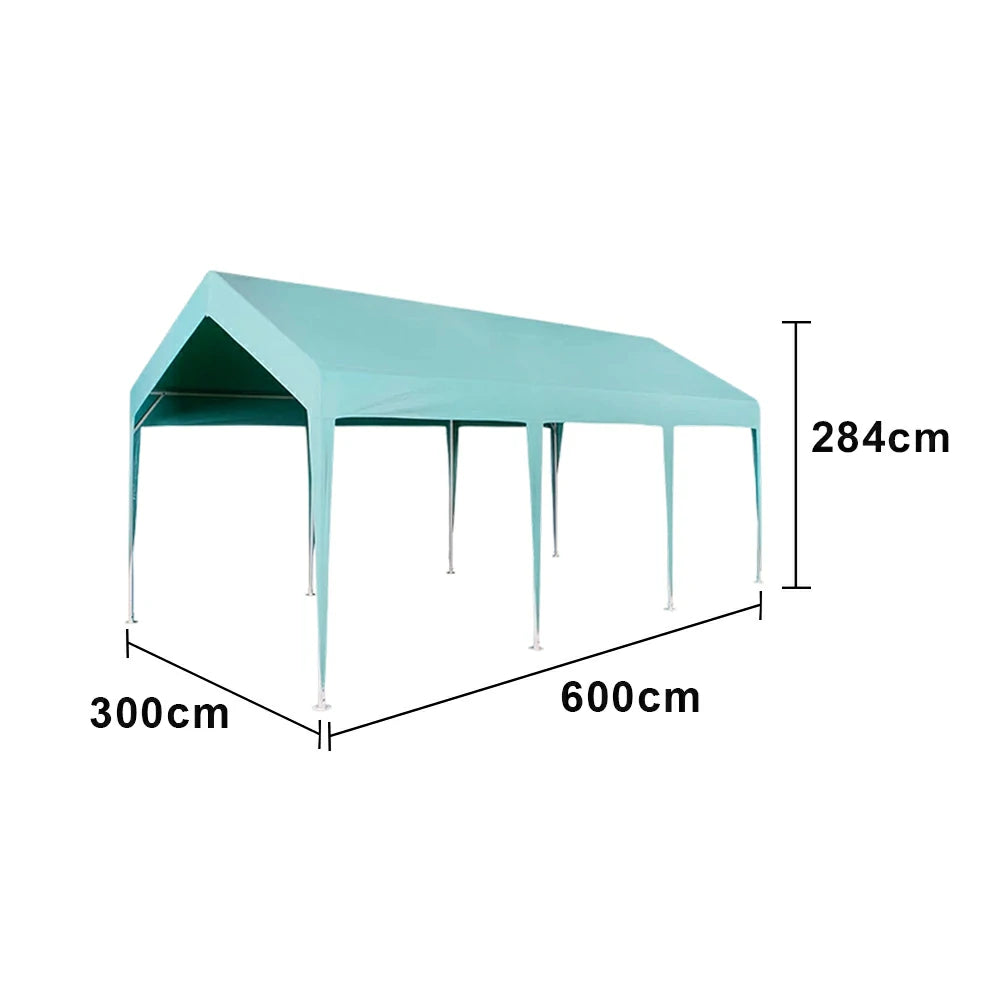 TREKKA Heavy-Duty Outdoor Canopy Tent - 3x6m Large Canopy with Reinforced Steel Frame, Waterproof & UV-Resistant Fabric, Wind-Stable Structure - Blue