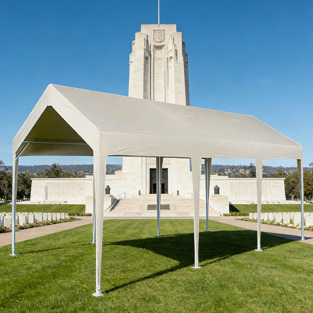 TREKKA Heavy-Duty Outdoor Canopy Tent - 3x6m Large Canopy with Reinforced Steel Frame, Waterproof & UV-Resistant Fabric, Wind-Stable Structure - Beige