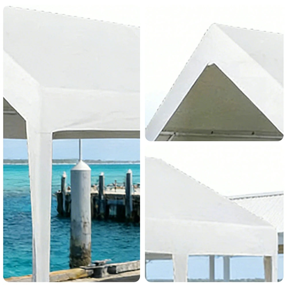 TREKKA Heavy-Duty Outdoor Canopy Tent - 3x6m Large Canopy with Reinforced Steel Frame, Waterproof & UV-Resistant Fabric, Wind-Stable Structure - White