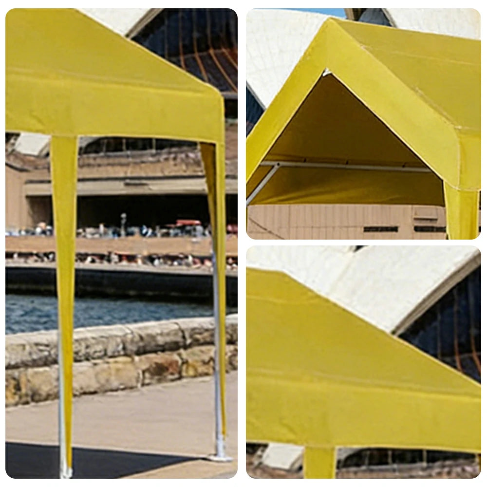 TREKKA Heavy-Duty Outdoor Canopy Tent - 3x6m Large Canopy with Reinforced Steel Frame, Waterproof & UV-Resistant Fabric, Wind-Stable Structure - Orange