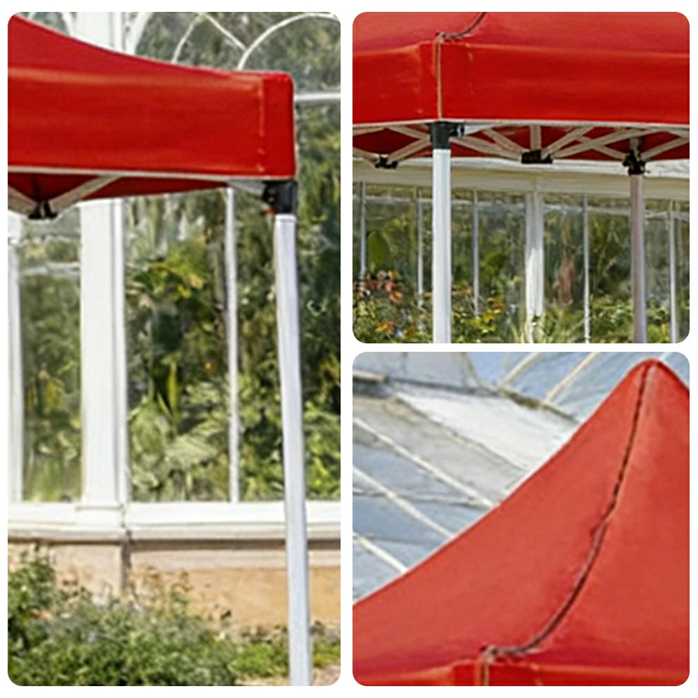 TREKKA Outdoor Pop-Up Canopy - 2/3m Square Canopy with Reinforced Steel Frame, Waterproof & UV-Resistant Fabric, Wind-Stable Structure - Red