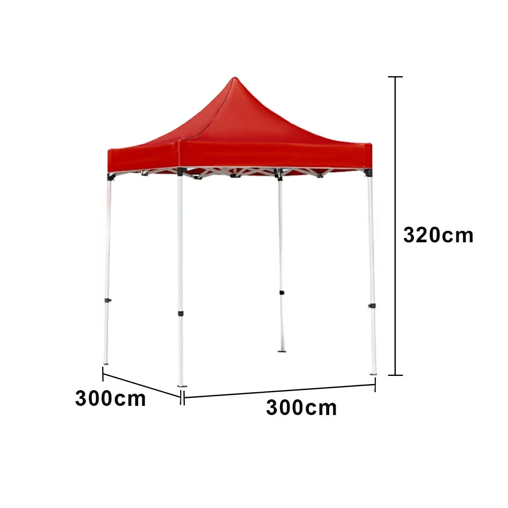 TREKKA Outdoor Pop-Up Canopy - 2/3m Square Canopy with Reinforced Steel Frame, Waterproof & UV-Resistant Fabric, Wind-Stable Structure - Red