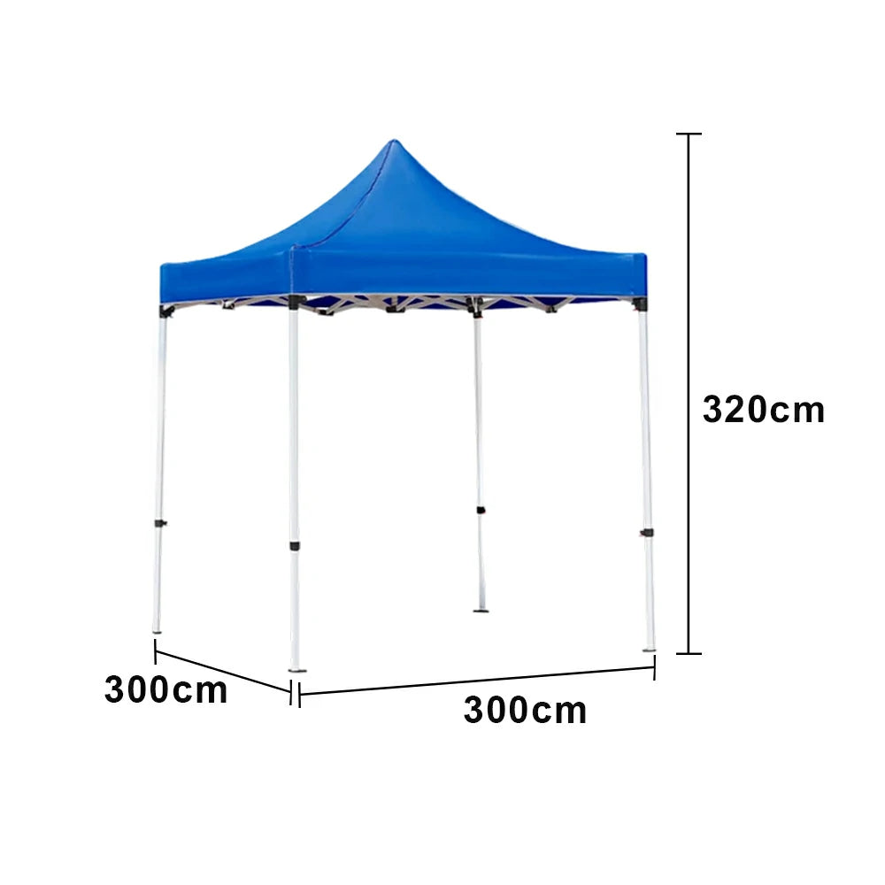 TREKKA Outdoor Pop-Up Canopy - 2/3m Square Canopy with Reinforced Steel Frame, Waterproof & UV-Resistant Fabric, Wind-Stable Structure - Blue