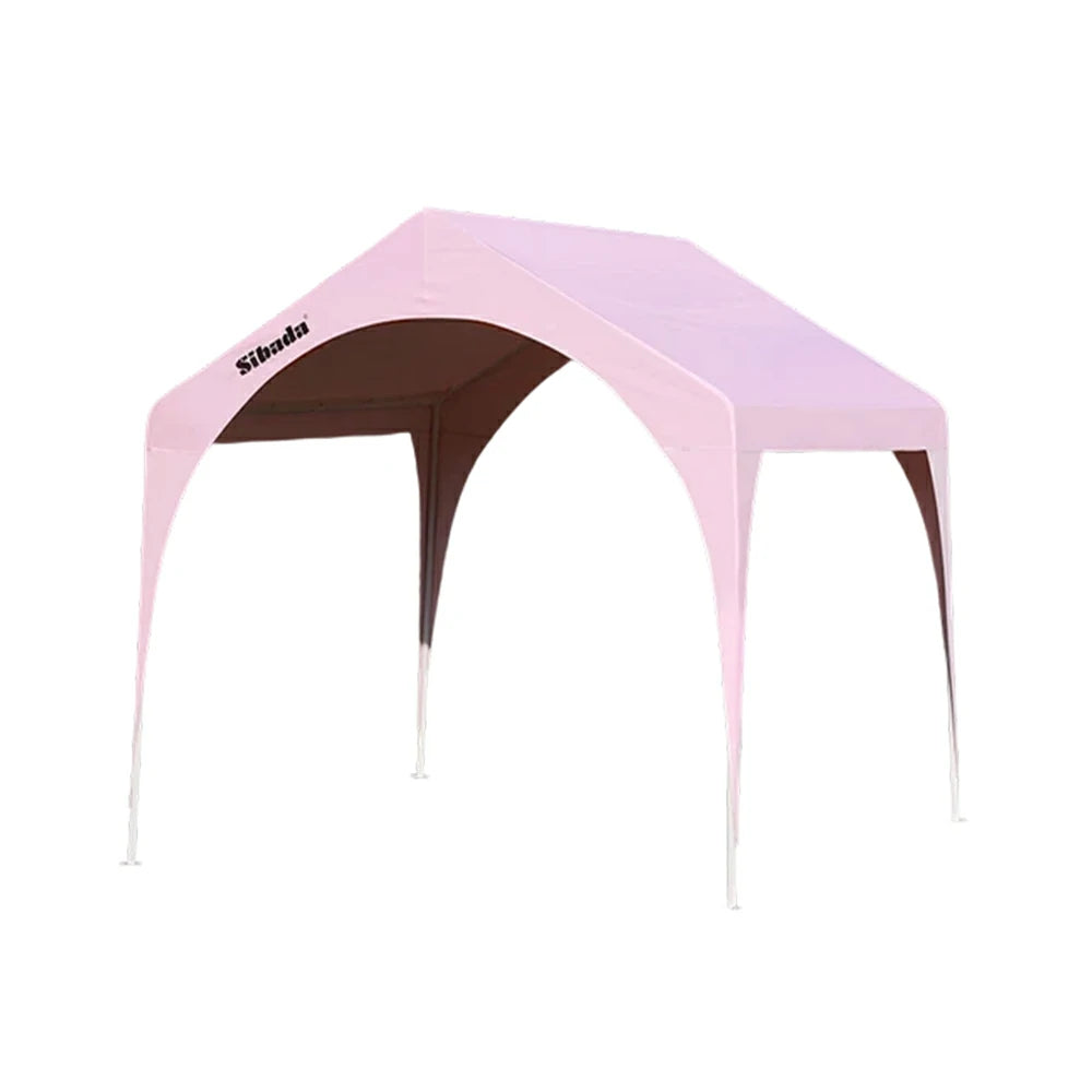 TREKKA Outdoor Arch Canopy Gazebo - 3x3m Canopy Only with Reinforced Steel Frame, Waterproof & UV-Resistant Fabric, Wind-Stable Structure - Pink