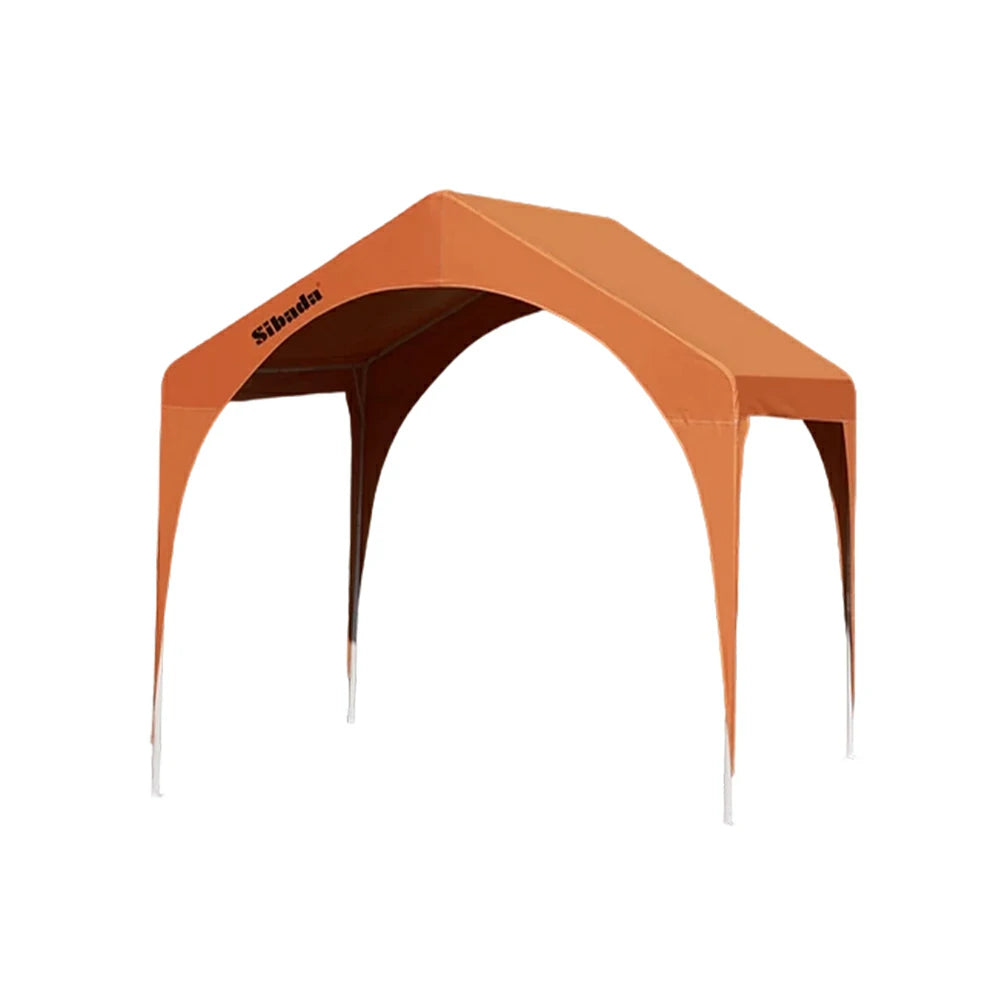 TREKKA Outdoor Arch Canopy Gazebo - 3x3m Canopy Only with Reinforced Steel Frame, Waterproof & UV-Resistant Fabric, Wind-Stable Structure - Orange