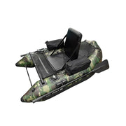 TREKKA Inflatable Kayak - Dual Air Chamber System, Durable PVC, High-Back Support Chair, Perfect for Sea & Lake Fishing - Camouflage