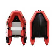 TREKKA 230/280/330cm Inflatable Kayak Durable PVC Construction Multi-Chamber Design Quick-Drain Valve Ideal for Fishing & Recreation - Red