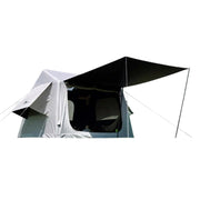 TREKKA Ridge Camping Tent with Large Blackout Awning - UV-Resistant, Waterproof, Spacious Interior, Easy Setup - Black