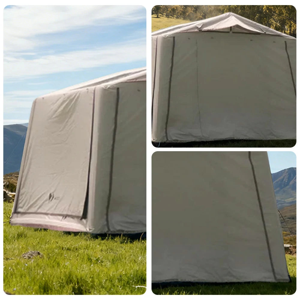 TREKKA Multi-Awning Ridge Camping Tent 7.8 Blackout Edition - UV-Resistant, Waterproof, Spacious Interior, Quick Setup - Black