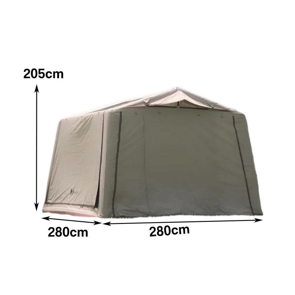 TREKKA Multi-Awning Ridge Camping Tent 7.8 Blackout Edition - UV-Resistant, Waterproof, Spacious Interior, Quick Setup - Black