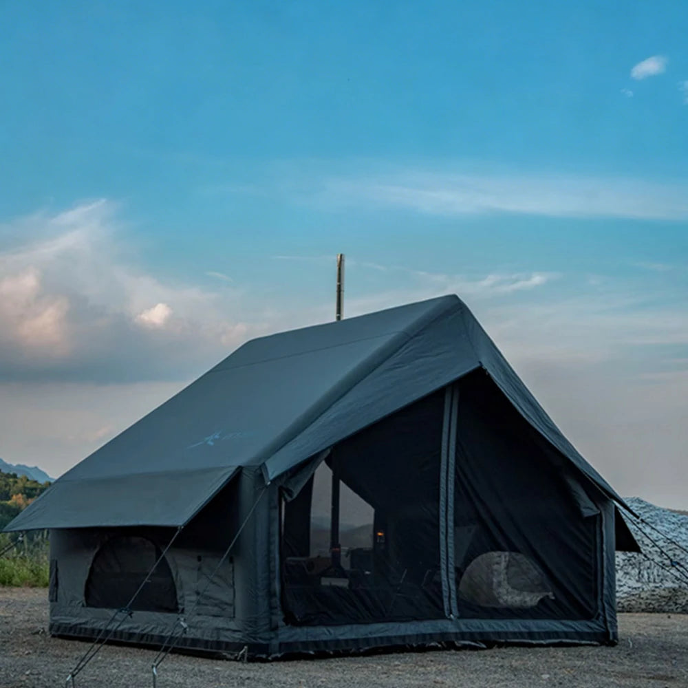 TREKKA Single Camping Tent No-Extension Design - Waterproof, Windproof, Spacious Interior, Quick Setup for Outdoor Adventures - Grey