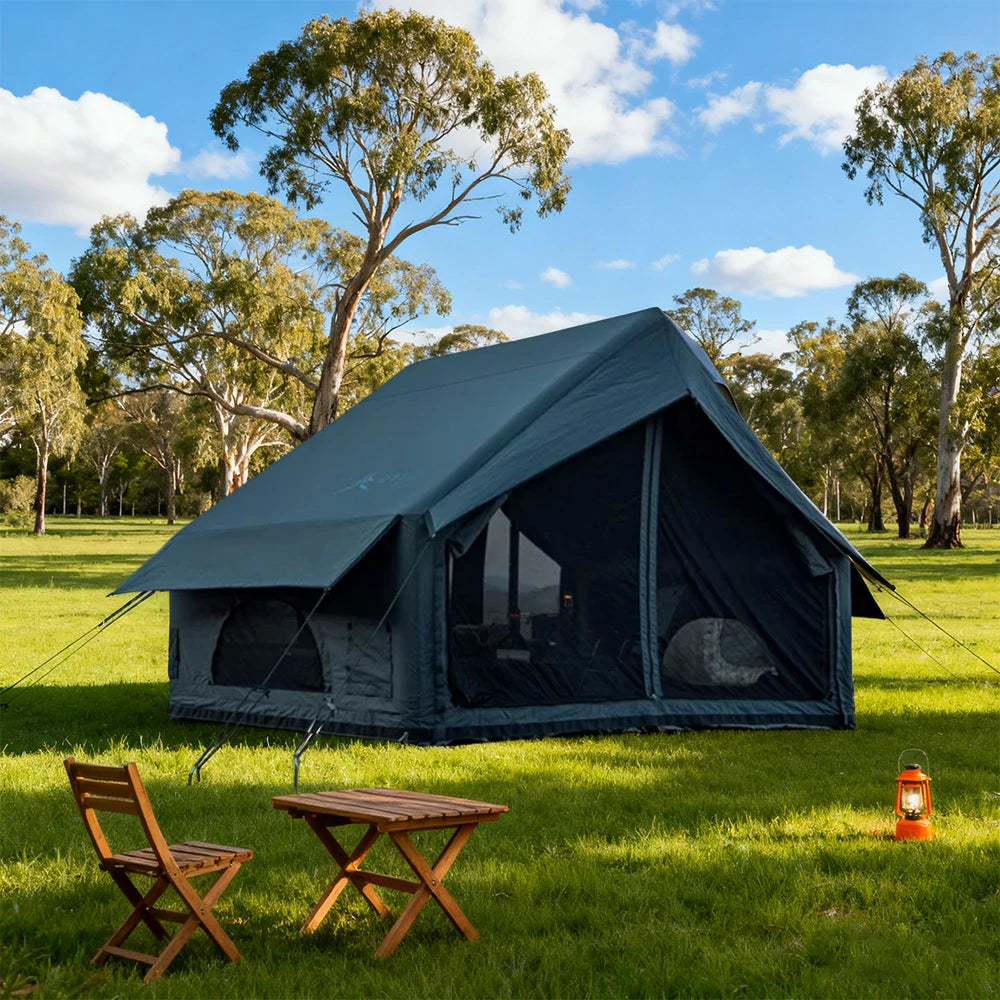 TREKKA Single Camping Tent No-Extension Design - Waterproof, Windproof, Spacious Interior, Quick Setup for Outdoor Adventures - Grey