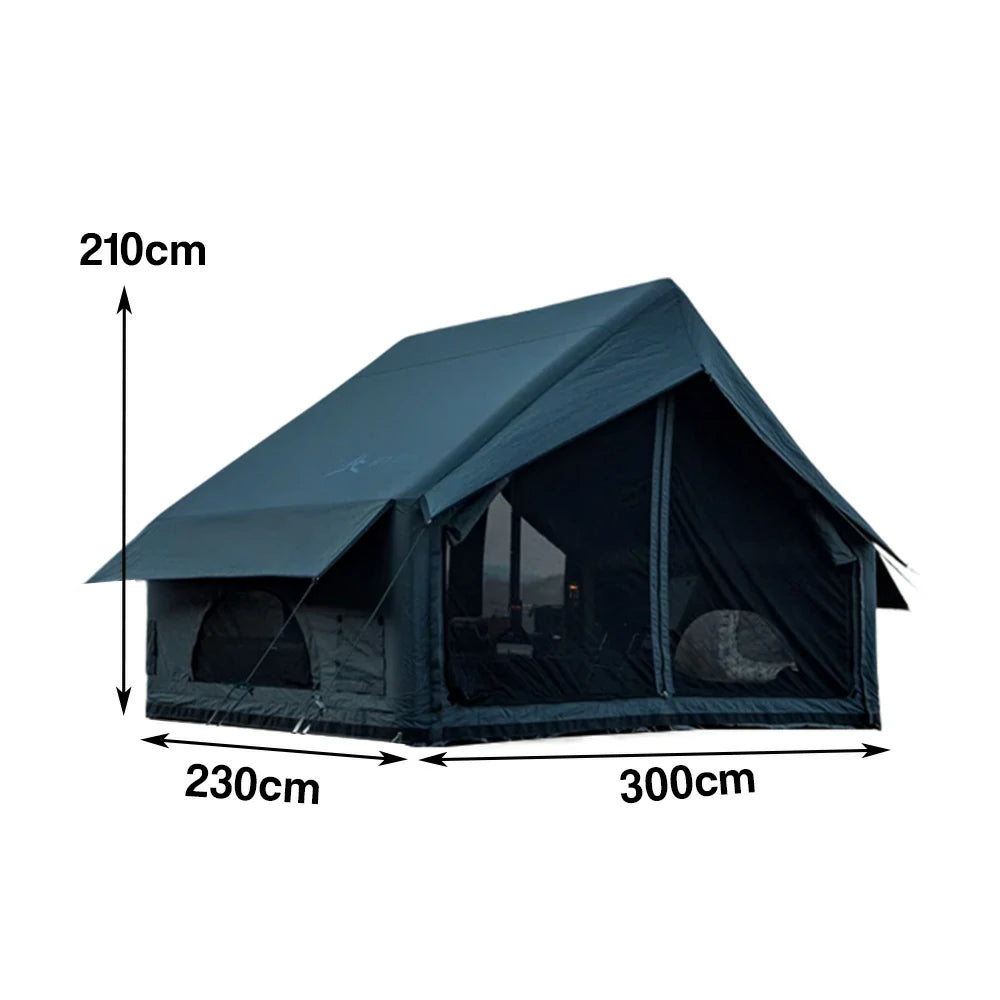 TREKKA Single Camping Tent No-Extension Design - Waterproof, Windproof, Spacious Interior, Quick Setup for Outdoor Adventures - Grey