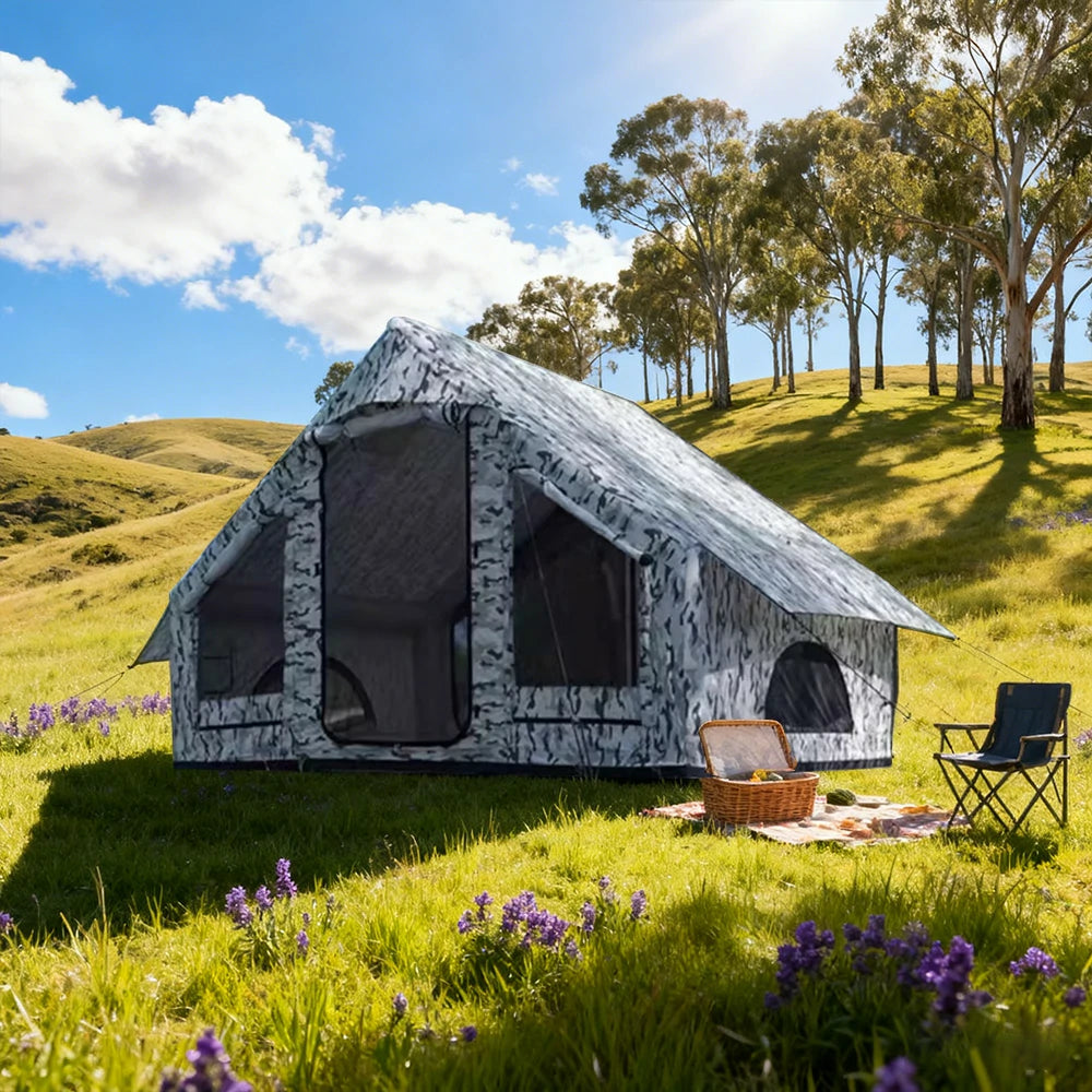 TREKKA Single Camping Tent No-Extension Rainfly Camo Edition - Waterproof, Windproof, Durable Outdoor Shelter, Easy Setup - Camouflage