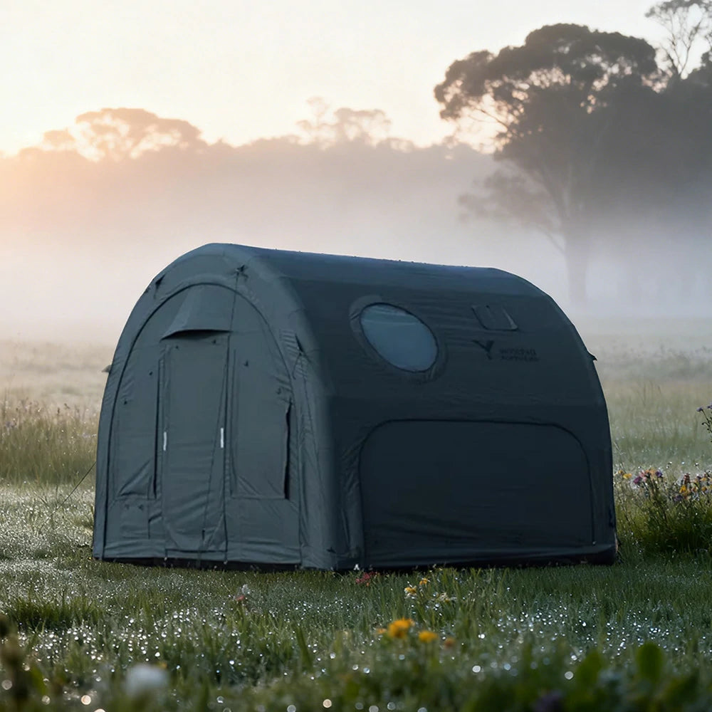 TREKKA Wormhole Inflatable Camping Tent - Windproof, Waterproof, Spacious Interior, Quick Setup for All-Season Outdoor Use - Shadow Grey