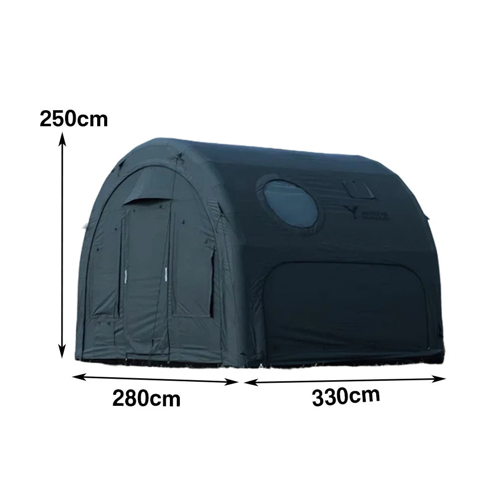 TREKKA Wormhole Inflatable Camping Tent - Windproof, Waterproof, Spacious Interior, Quick Setup for All-Season Outdoor Use - Shadow Grey