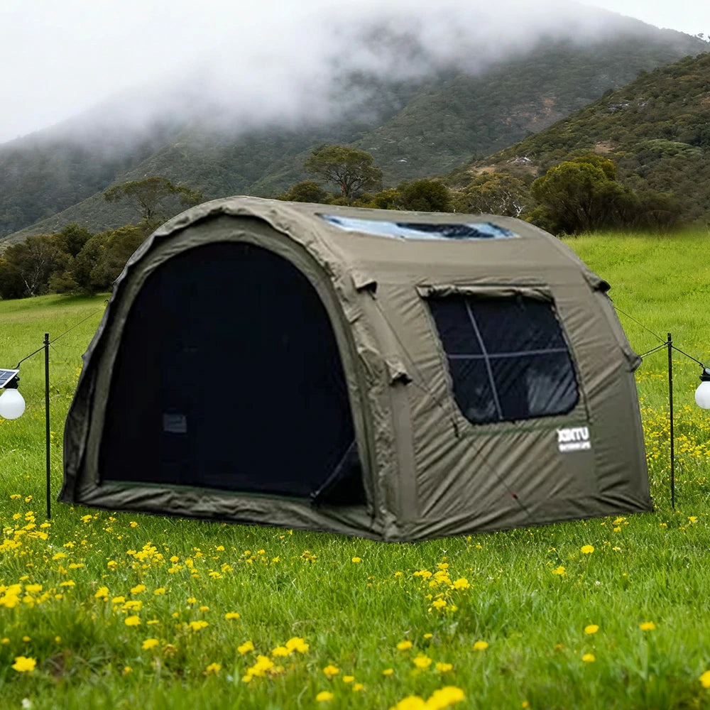 TREKKA Modular Inflatable Camping Tent for 2–3 People - All-Season Design, Extra-Stable Structure, Ideal for Autumn & Winter Camping - Army Green