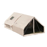 TREKKA Inflatable Camping Tent with Blackout Vestibule - UPF50+ Sun Protection, All-Season Shelter for 2–4 People - Beige