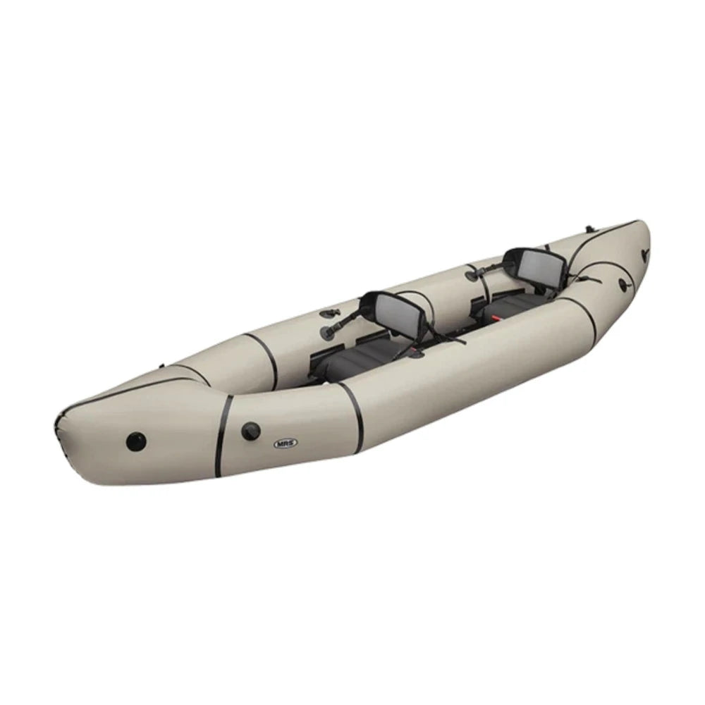 TREKKA 2-Person Inflatable Kayak Streamlined Patented Hull Lightweight Compact Design Spacious Interior for Recreation & Travel - Beige