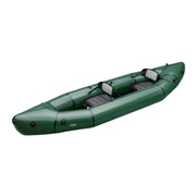 TREKKA 2-Person Inflatable Kayak Streamlined Patented Hull Lightweight Compact Design Spacious Interior for Recreation & Travel - Green