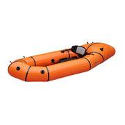 TREKKA Single Inflatable Kayak Lightweight Compact Design Breathable Mesh Backrest Ideal for Boating & Fishing - Orange