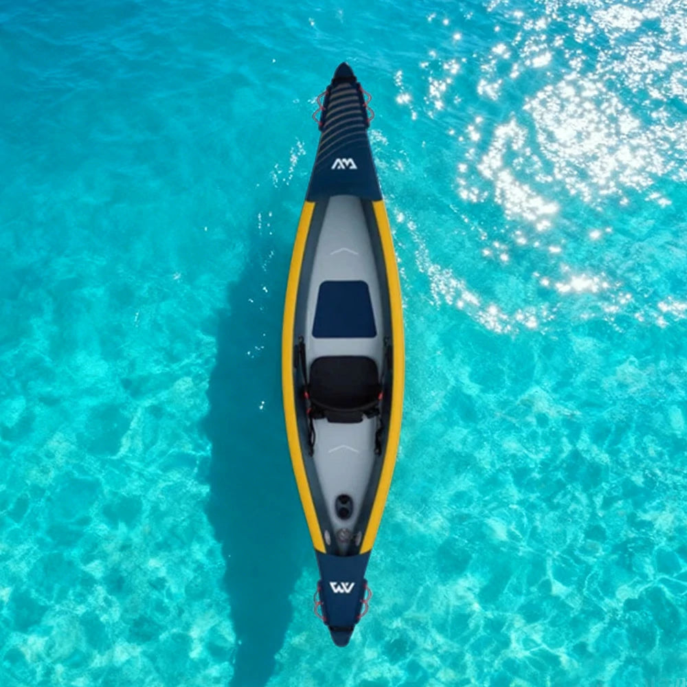 TREKKA 1/2/3-Person Inflatable Kayak Lightweight Durable Design Inflatable Keel Splash-Proof Shields Ideal for Boating & Fishing