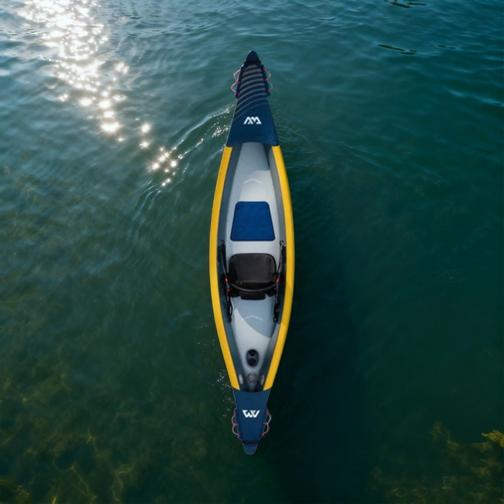 TREKKA 1/2/3-Person Inflatable Kayak Lightweight Durable Design Inflatable Keel Splash-Proof Shields Ideal for Boating & Fishing