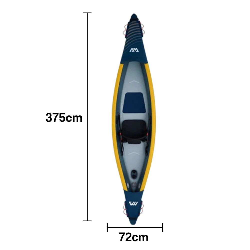 TREKKA 1/2/3-Person Inflatable Kayak Lightweight Durable Design Inflatable Keel Splash-Proof Shields Ideal for Boating & Fishing