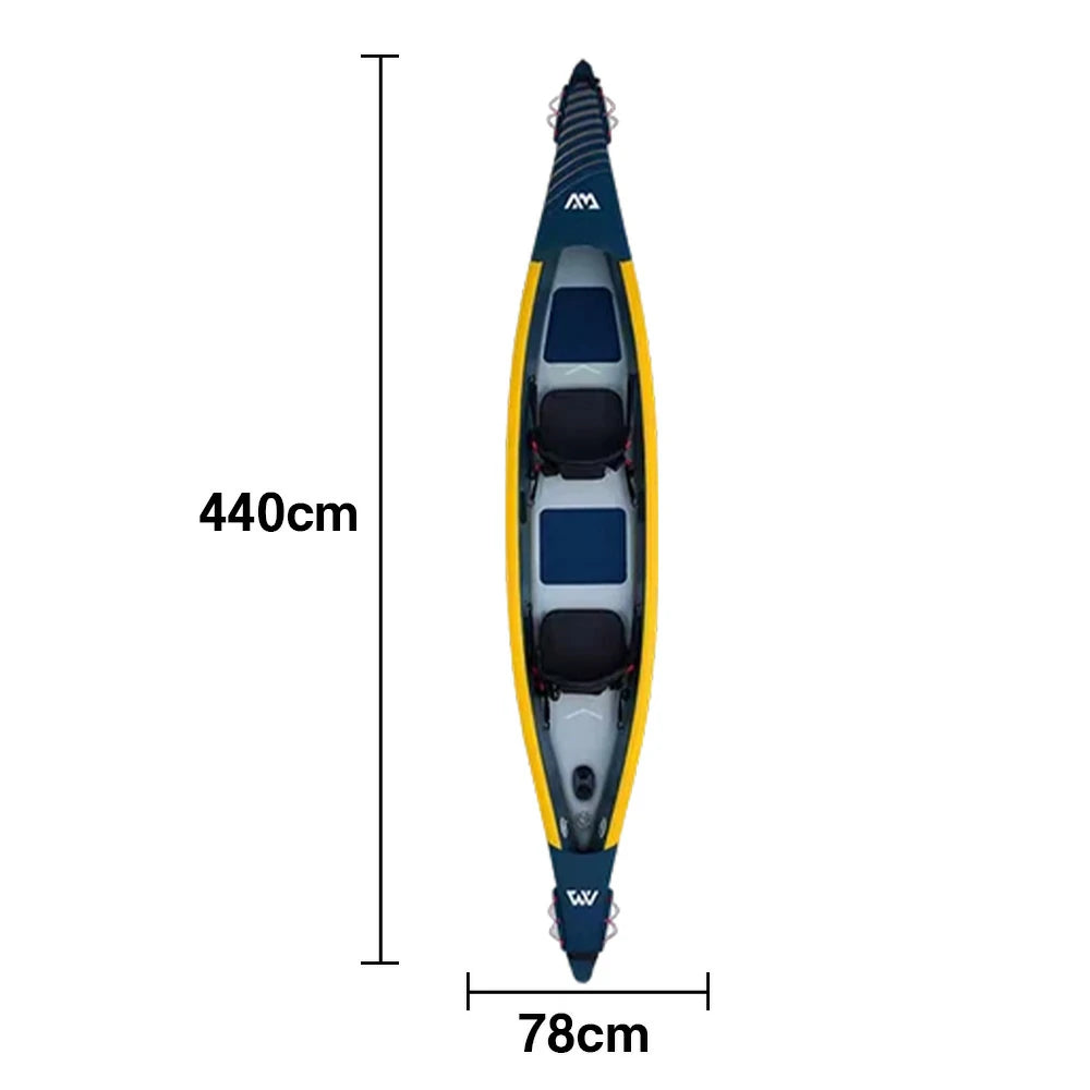 TREKKA 1/2/3-Person Inflatable Kayak Lightweight Durable Design Inflatable Keel Splash-Proof Shields Ideal for Boating & Fishing