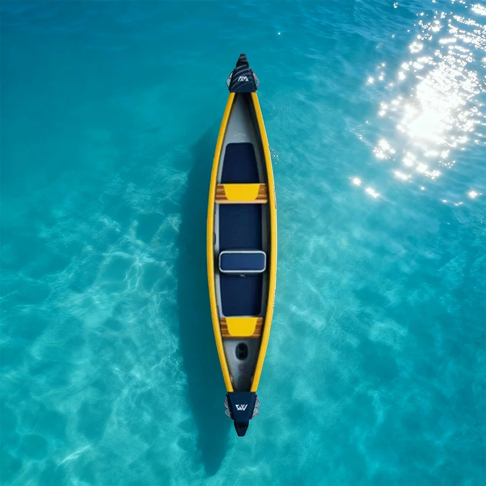 TREKKA 1/2/3-Person Inflatable Kayak Lightweight Durable Design Inflatable Keel Splash-Proof Shields Ideal for Boating & Fishing