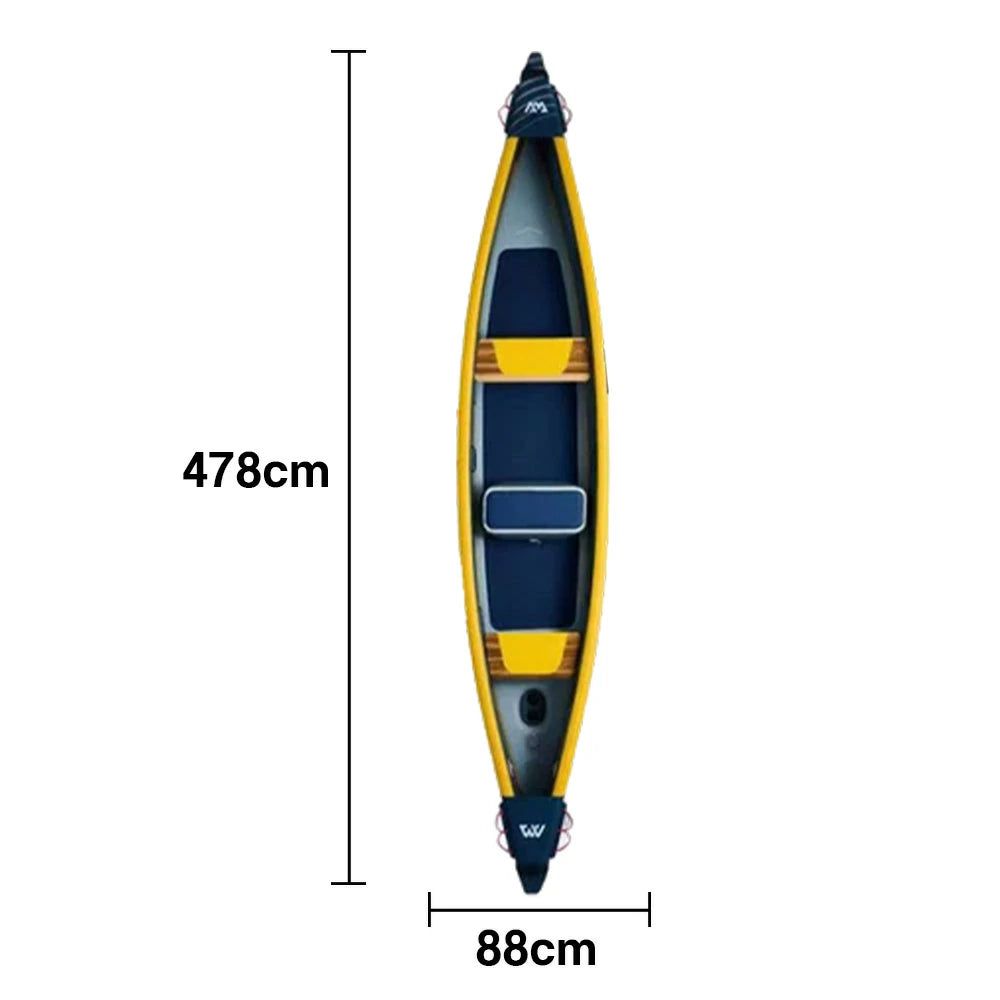 TREKKA 1/2/3-Person Inflatable Kayak Lightweight Durable Design Inflatable Keel Splash-Proof Shields Ideal for Boating & Fishing