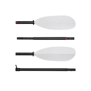 TREKKA Fiberglass Paddle Adjustable Blade Splash Guard 220cm Lightweight for Inflatable Kayaks & Canoes - White