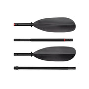 TREKKA Fiberglass Paddle Adjustable Blade Splash Guard 220cm Lightweight for Inflatable Kayaks & Canoes - Black